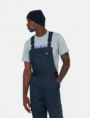 Coveralls Dickies Everyday Bib And Brace Masculino Azul Marinho | 658546623