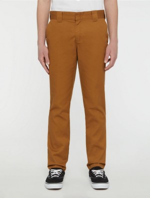 Work Pants Dickies 872 Slim Fit Masculino Marrom | 834621602