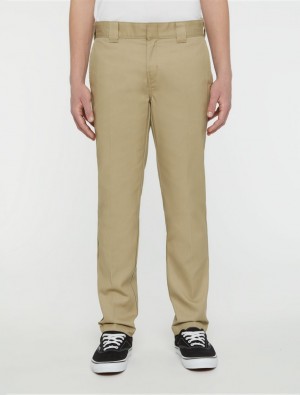 Work Pants Dickies 872 Slim Fit Masculino Caqui | 270942146
